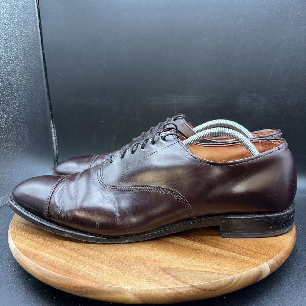 Allen Edmonds Park Avenue Burgundy Mens Size 12 D Dress Shoes Leather Oxford
